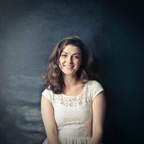 woman smiling stress free